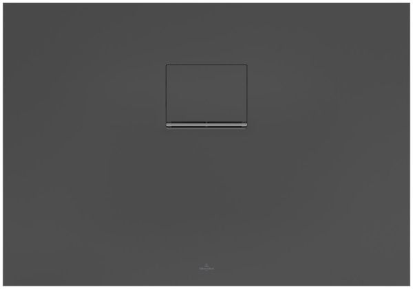 Villeroy&Boch Squaro Infinity Quaryl®-Duschwanne, flächenbündiger Einbau, 100x70cm, anthracite UDQ1070SQI2IV-1S