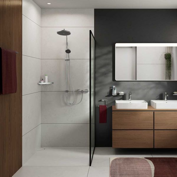 hansgrohe Activera S Duschsystem 240 1jet Reno Varia, EcoSmart, chrom