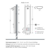 Vorschau: WimTec PROOF P6 HyPlus PRO Duschpaneel 12V Netzbetrieb, weiß