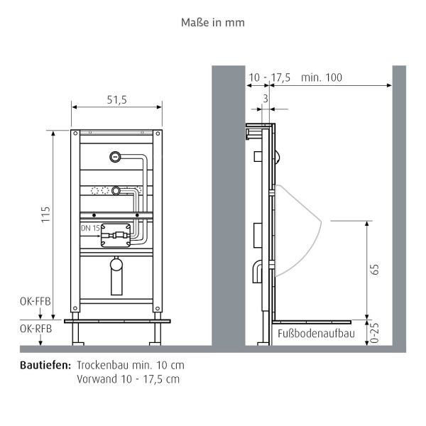 WimTec FIX UR ONE Urinal-Montageelement Universal