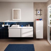 Vorschau: hansgrohe Xilesa E Waschtischunterschrank 137,5x55cm für Konsole mit 2 Schubkästen & Grifffuge