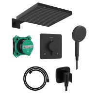 hansgrohe Ecostat Comfort Q / Pulsify E Duschsystem Unterputz, schwarz matt