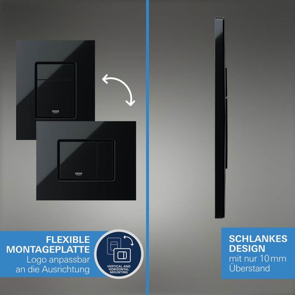 Grohe Solido WC 5-in-1-Set mit Betätigung in schwarz, weiß
