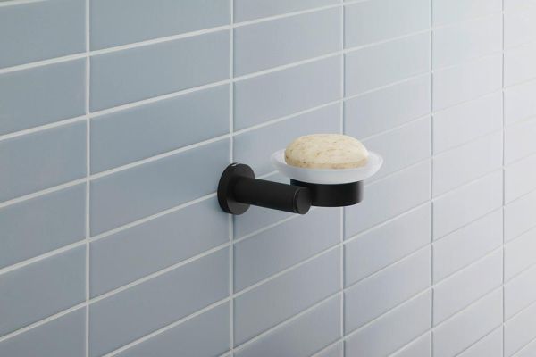 Duravit D-Code Seifenschale wandhängend, rechts, schwarz matt