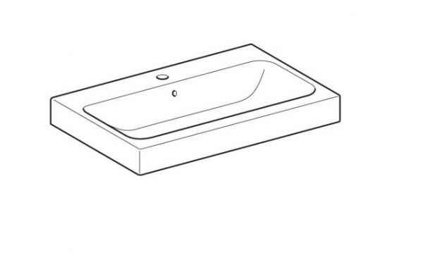 Geberit iCon Aufsatzwaschtisch mit 1 Hahnloch 75x48,5cm, weiß 124575000_1