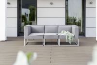 Vorschau: KETTLER MODENA MODULAR Casual Dining Eckteil Sunbrella silber flanelle 0106838-7100 5