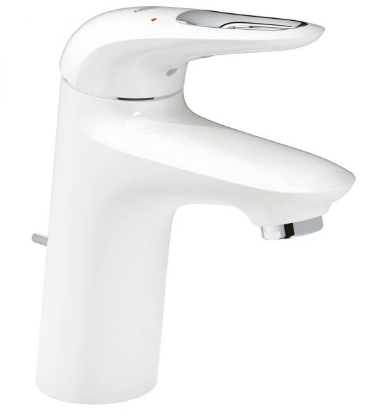 Grohe Eurostyle Einhand-Waschtischbatterie, S-Size, Zugstangen-Ablaufgarnitur, moon white