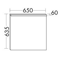 Vorschau: Burgbad Eqio Leuchtspiegel mit horizontaler LED-Aufsatzleuchte, 65x63,5cm SIDL065