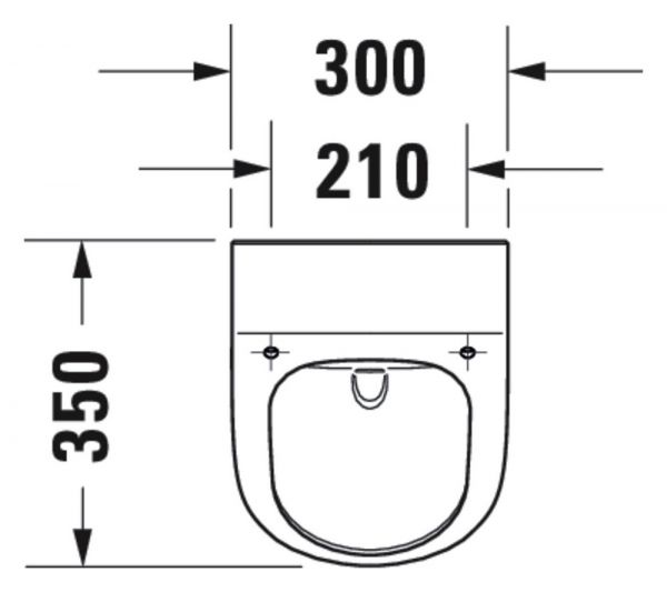 Duravit ME by Starck Urinal, rimless für Deckel, Zulauf hinten