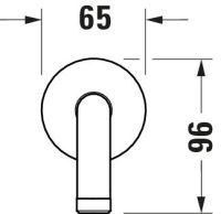 Vorschau: Duravit Brausearm 21cm, rund, chrom