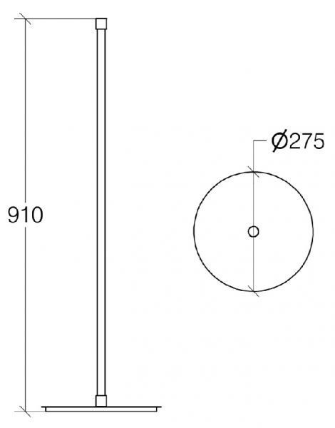 lineabeta RANPIN Ständer zum kombinieren 910mm, chrom