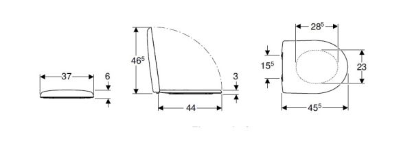 Geberit Renova WC-Sitz, Befestigung von oben mit Absenkautomatik, Quick Release, weiß 500836011_2