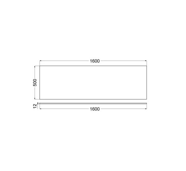 Kludi ICOS Deckplatte 160x50cm für Waschtischunterschrank, light dove matt