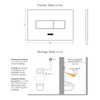 Vorschau: WimTec PROOF T6 HyPlus PRO Zweimengen WC-Betätigung UP320 12V Netzbetrieb, schwarz matt