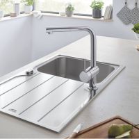 Vorschau: Grohe Minta Wasserhahn Küchenarmatur, herausziehbarer L-Auslauf, chrom 32168000
