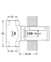 Vorschau: Grohe UP-Ventil, DN 25 29805002 1