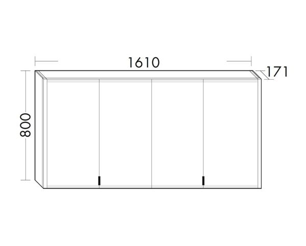 Burgbad rl20 Spiegelschrank 161x80cm mit Klarglas Lichtrahmen SPVM160F6947