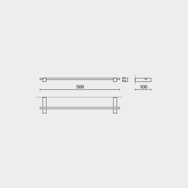 ZACK CARVO Handtuchstange 51cm, schwarz