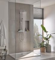 Vorschau: Grohe Vitalio System 260 Duschsystem mit Thermostatbatterie und Ablage, für die Wandmontage 26403002 1