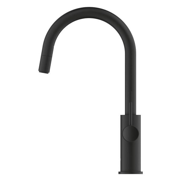 Grohe Blue 2.0 5-in-1-Armatur, C-Auslauf, ausziehbar, phantom black