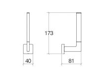 Vorschau: Lineabeta DADO Toilettenpapier-Ersatzrollenhalter 61206.29