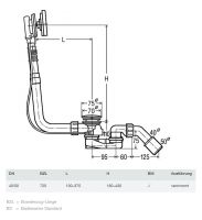 Vorschau: Viega Multiplex Trio-​Ab-/Überlauf Visign MT9 Wasserstandsanhebung plus 5cm, chrom 6170.11