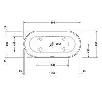 Vorschau: Duravit Luv freistehende Badewanne 180x85cm weiß matt