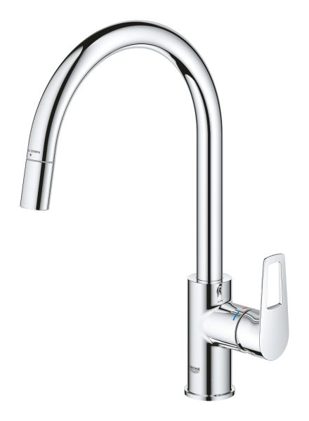 Grohe Start Loop Einhand-Spültischbatterie mit herausziehbarer Laminarbrause, chrom 30556000