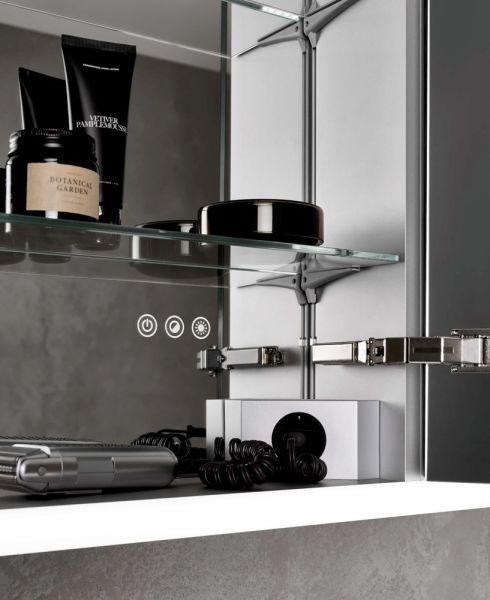 emco prime Facelift Lichtspiegelschrank 120cm mit 2 Türen, Aufputz