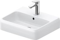 Duravit Qatego Waschtisch 50x42cm, 1 Hahnloch, wandhängend, HygieneGlaze, weiß 2382502000