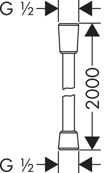 Hansgrohe Isiflex Brauseschlauch 2m, chrom