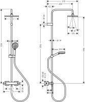 Vorschau: Hansgrohe Vernis Shape Duschsystem 230 mit Thermostat, schwarz matt