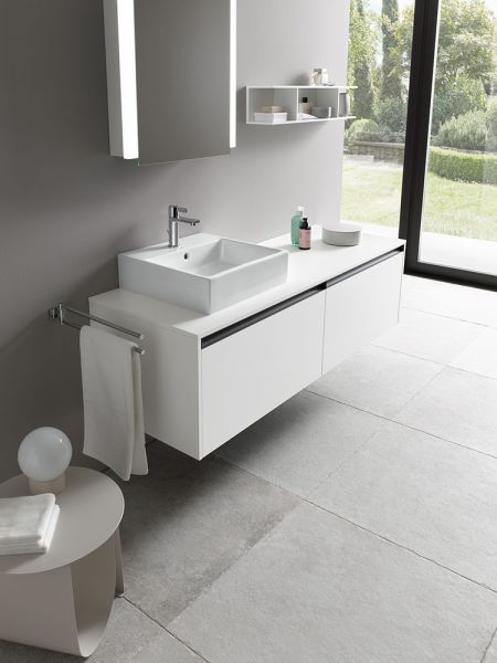 Duravit Vero Air Waschtisch 50x47cm, mit 1 Hahnloch, mit Überlauf, geschliffen, weiß 2350500027