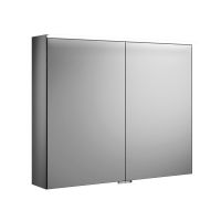 Vorschau: Burgbad Essence Spiegelschrank mit horizontaler LED-Beleuchtung und 2 Spiegeltüren, 80,6x67cm