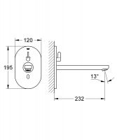 Vorschau: Grohe Eurosmart Cosmopolitan E Infrarot-Elektronik für Waschtisch mit Mischung, Ausl. 232mm, chrom