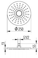 Vorschau: Avenarius Regenbrause Ø250mm, chrom