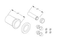 Vorschau: MEPA nextVIT Wand-WC-Anschlussgarnitur DN90