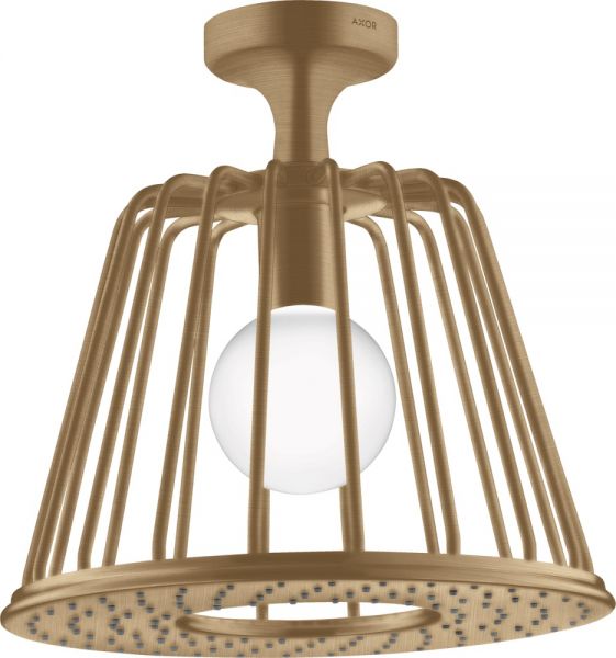 Axor LampShower 1jet mit Deckenanschluss designed by Nendo brushed bronze 26032140