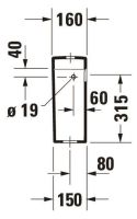 Vorschau: Duravit Happy D.2 Spülkasten 3/6L mit Dual Flush, Anschluss rechts oder links, WonderGliss, weiß