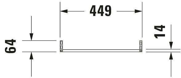 Duravit DuraSquare Handtuchalter 44,9cm passend zu Waschtisch 235350, chrom, 50cm 0030291000