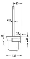 Vorschau: Duravit D-Code Toilettenbürstengarnitur wandhängend, chrom 0099271000