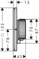 Vorschau: Axor ShowerSelect ID Thermostat Unterputz für 2 Verbraucher, eckig