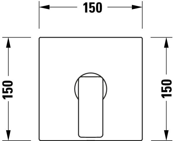 Duravit Manhattan Einhebel-Brausemischer Unterputz eckig, chrom