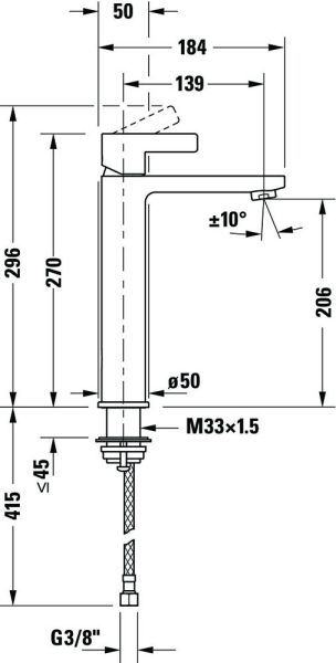 Duravit D-Neo Einhebel-Waschtischmischer DE1030002010