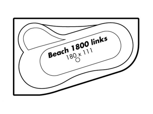 Polypex BEACH 1800 links Eckbadewanne 180x111/69cm