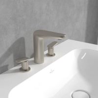 Vorschau: Villeroy&Boch Antao Dreiloch-Waschtischarmatur mit Push-Open Ablaufgarnitur