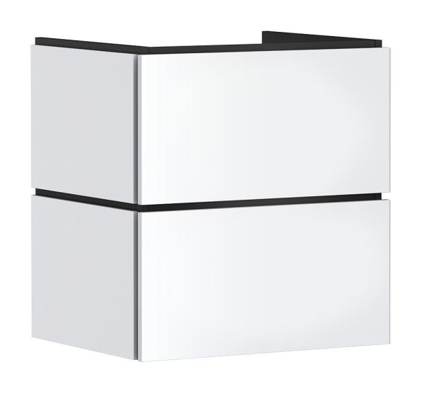 hansgrohe Xilesa E Unterschrank 58x47cm für Waschtisch, 2 Schubkästen mit Push-Open, weiß matt 54293700