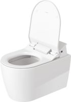 Vorschau: Duravit Dusch-WC Set SensoWash Slim mit ME by Starck Wand-WC 631000002004300 Deckel offen