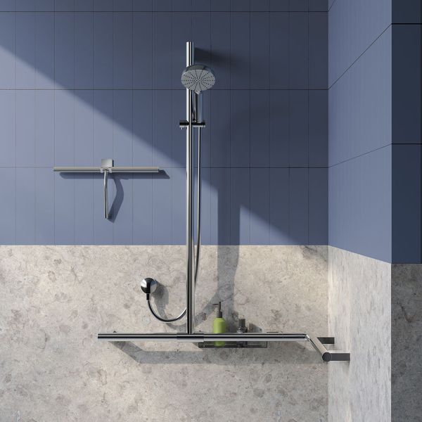 Smedbo Living Brausestange 116cm mit Brausehalter, chrom