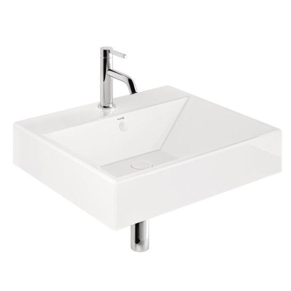 Kludi RESA Waschtisch 61x50cm mit 1 Hahnloch und Überlauf, weiß 59WW6143